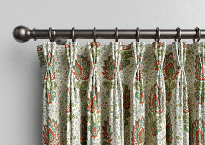 Petal & Block Lotus Blossom, Neem - Made to Measure Curtains - Image 11